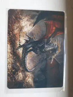 Art Series MTG Cavern-Hoard Dragon Card Gold-Stamped Signature lotr NM 61/81 - Image 1