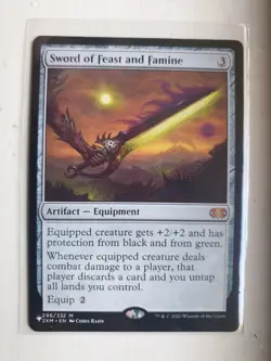 MTG Sword of Feast and Famine The List - Double Masters 296/332 Regular Mythic - Image 1