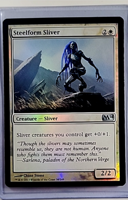 2013 MTG Magic the Gathering M14 Magic 2014 Foil #38 Steelform Sliver - Image 1