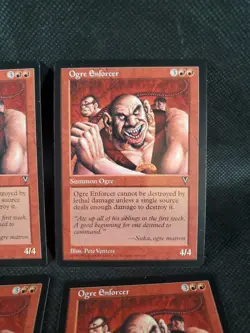 4x MTG Ogre Enforcer Visions NM Playset Magic The Gathering MTG TCG See Pics - Image 3