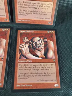 4x MTG Ogre Enforcer Visions NM Playset Magic The Gathering MTG TCG See Pics - Image 4