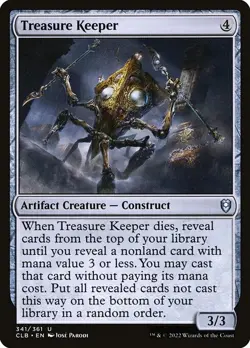 [MTG] Treasure Keeper (Foil) (341) (CLB) NM - Image 1