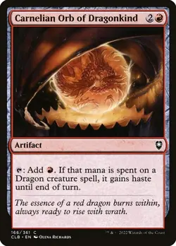 [MTG] Carnelian Orb of Dragonkind (Foil) (166) (CLB) NM - Image 1