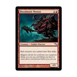 WOTC MtG Shadowmoor Bloodmark Mentor (U) EX - Image 1