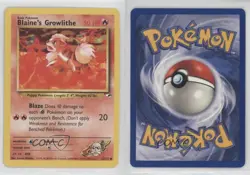 Blaine's Growlithe Pokemon Gym Heroes #62 2000 0l4h - Image 3