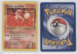 Blaine's Growlithe Pokemon Gym Heroes #62 2000 xy1 - Image 3