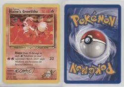 Blaine's Growlithe Pokemon Gym Heroes #62 2000 17t2 - Image 3
