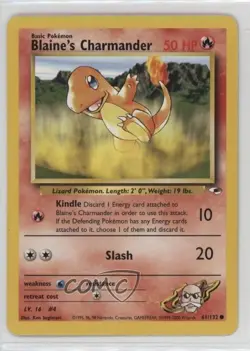 Blaine's Charmander Pokemon Gym Heroes #61 2000 10cj - Image 1
