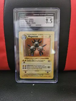 Pokemon Cards: Base Set Shadowless Rare Holo: Magneton 9/102 CGC 8.5 - Image 1