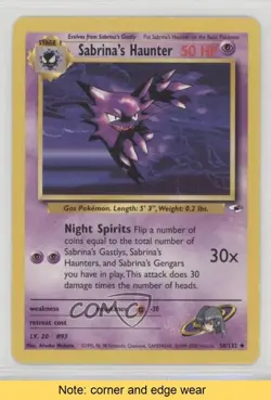 Sabrina's Haunter Pokemon Gym Heroes #58 2000 READ tv5 - Image 1