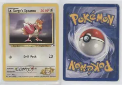 Lt Surge's Spearow Pokemon Gym Heroes #52 2000 0s9z - Image 3