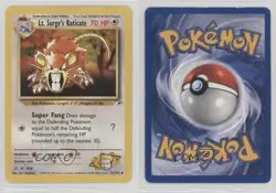 Lt Surge's Raticate Pokemon Gym Heroes #51 2000 10cj - Image 3