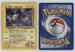 Lt Surge's Magnemite Pokemon Gym Heroes #50 2000 2f4 - Image 3