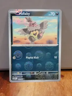 Vullaby 063/086 Reverse Holo Poke Ball Pattern Pokemon White Flare Black Bolt - Image 1