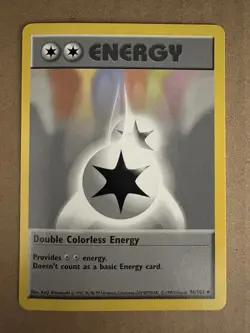 Pokemon - Base Set Shadowless - Double Colorless Energy 96/102 - Uncommon LP/NM - Image 1