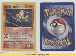 Blaine's Moltres Holo Pokemon Gym Heroes #1 2000 READ 0c6 - Image 3
