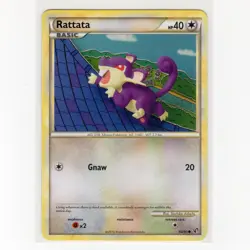 Pokemon TCG Rattata 64/90 HGSS Undaunted Regular Common Card EN-LP 2010 - Image 1