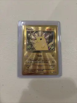 Pikachu Gold Metal Card 58/102 - Celebrations 25th Anniversary - Pokemon TCG - Image 1