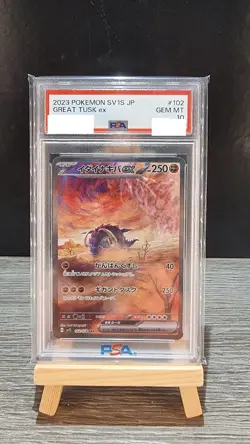 Great Tusk Ex PSA 10 102/078 sv1s Scarlet Pokemon Card Japanese - Image 1
