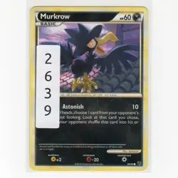 Pokemon TCG Murkrow 58/90 HGSS Undaunted Regular Common Card EN-LP 2010 - Image 3