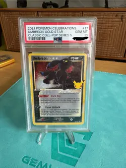 Pokemon Umbreon Gold Star Card Celebrations PSA 10 - Image 1