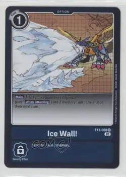 2021 Digimon Card Game - Classic Collection Rare Ice Wall! #EX1-068 02l5 - Image 1