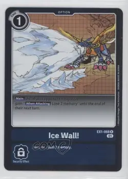 2021 Digimon Card Game - Classic Collection Rare Ice Wall! #EX1-068 0o6v - Image 1