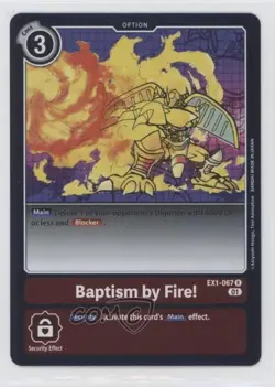 2021 Digimon Card Game - Classic Collection Rare Baptism by Fire! #EX1-067 02l5 - Image 1