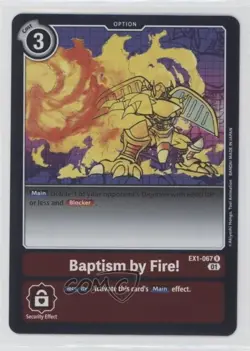 2021 Digimon Card Game - Classic Collection Rare Baptism by Fire! #EX1-067 0o6v - Image 1