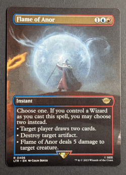MTG - 1x Flame of Anor - NM - Borderless Pack Fresh LOTR: Tales of Middle Earth - Image 1