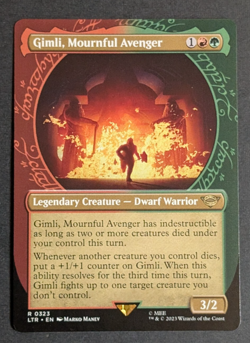 MTG - 1x Gimli Mournful Avenger - NM Showcase - Lord of the Rings - LOTR - Magic - Image 1