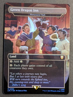 MTG - 1x Green Dragon Inn - NM - Foil Extended Art Box Topper - Pack Fresh LOTR - Image 1