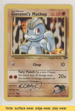Giovanni's Machop Pokemon Gym Challenge #72 2000 READ 0f8 - Image 1