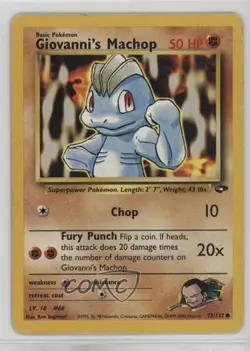 Giovanni's Machop Pokemon Gym Challenge #72 2000 2f4 - Image 1