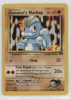 Giovanni's Machop Pokemon Gym Challenge #72 2000 0cv - Image 1