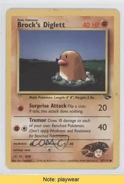 Brock's Diglett Pokemon Gym Challenge #67 2000 READ 1v4 - Image 1