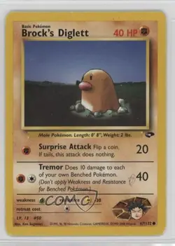 Brock's Diglett Pokemon Gym Challenge #67 2000 2f4 - Image 1
