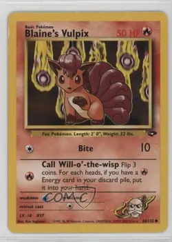Blaine's Vulpix Pokemon Gym Challenge #66 2000 04qn - Image 1