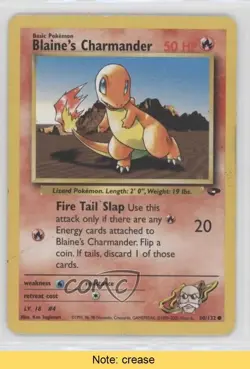 Blaine's Charmander Pokemon Gym Challenge #60 2000 READ 09wc - Image 1