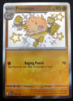 Primeape 170/091 Paldean Fates Baby Shiny Rare NM Pokemon 2024 - Image 1