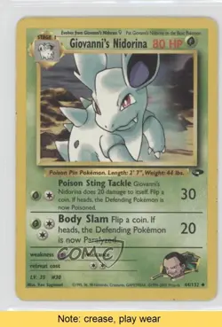 Giovanni's Nidorina Pokemon Gym Challenge #44 2000 READ q0l - Image 1