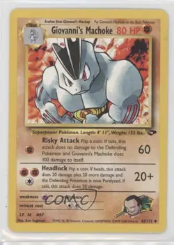 Giovanni's Machoke Pokemon Gym Challenge #42 2000 10cj - Image 1