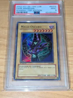 Dark Magician 1st LDD-S005 PSA 9 Mint SPANISH Legend of Blue Yugioh! - Image 1