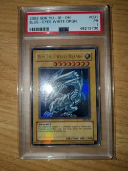 Blue-Eyes White Dragon NA SDK-001 PSA 1 PR Starter Deck Kaiba Yugioh! - Image 1