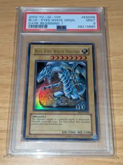 Blue-Eyes White Dragon DB1-EN098 PSA 9 Mint Dark Beginnings 1 Yugioh! - Image 1