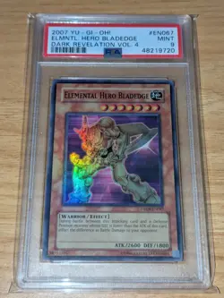 Elemental Hero Bladedge DR04-EN087 PSA 9 Mint Dark Revelations 4 Yugioh! - Image 1
