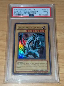 Blue-Eyes White Dragon 1st LDD-S001 PSA 9 Mint SPANISH Legend of Blue Yugioh! - Image 1