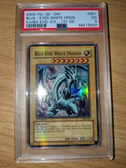 Blue-Eyes White Dragon EU 1st Ed SKE-001 PSA 3 VG Kaiba Evolution Yugioh! - Image 1