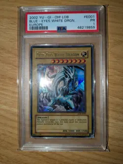 Blue-Eyes White Dragon EU LOB-E001 PSA 1 PR Legend of Blue Eyes Yugioh! - Image 1