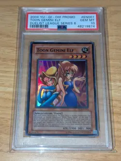 Toon Gemini Elf DL6-EN001 PSA 10 GEM MINT Duelist League Yugioh! - Image 1